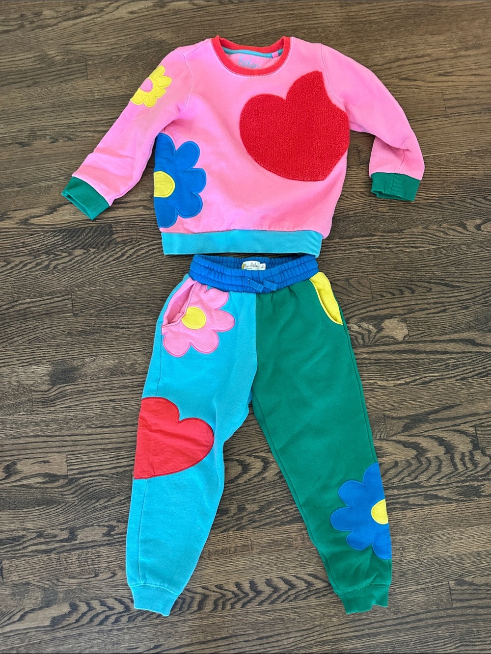 Mini Boden Colorblock Appliqué Set